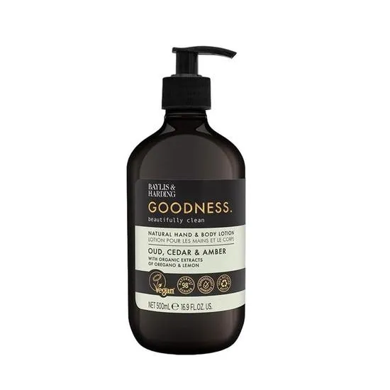Baylis & Harding Goodness Oud Cedar & Amber Natural Hand Body Lotion