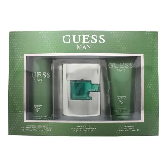 Guess Man Gift Set 75ml Eau De Toilette + 226ml Deodorant Spray + 200ml Shower Gel