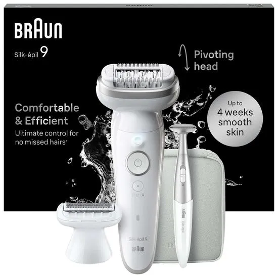 Braun Silk-epil 9 Epilator 9-041 White/Silver