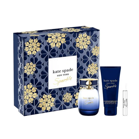 Kate Spade Sparkle Set 100ml Eau De Parfum + 100ml Body Lotion + 7.5ml Eau De Parfum