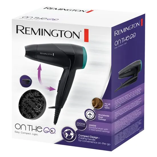 Remington On The Go D1500 Compact Hair Dryer