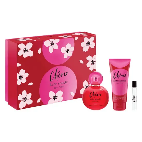 Kate Spade Cherie Set 100ml Eau De Parfum + 7.5ml Eau De Parfum + 100ml BL