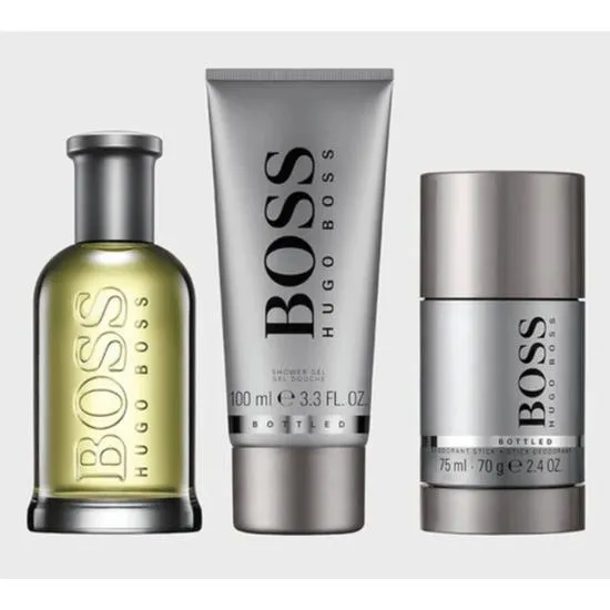 Hugo Boss Bottled Set 100ml Eau De Toilette + 100ml Shower Gel + 75ml Deodorant