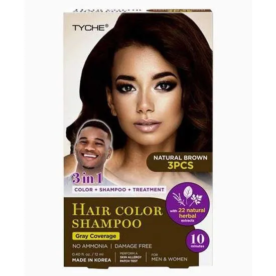 NICKA K NEWYORK Tyche 3-in-1 Hair Colour Shampoo Natural Brown