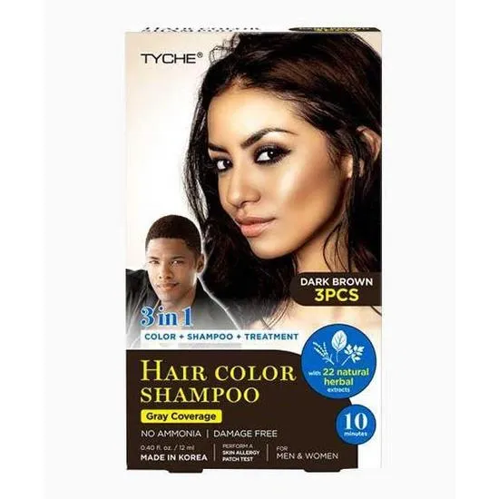 NICKA K NEWYORK Tyche 3-in-1 Hair Colour Shampoo Dark Brown