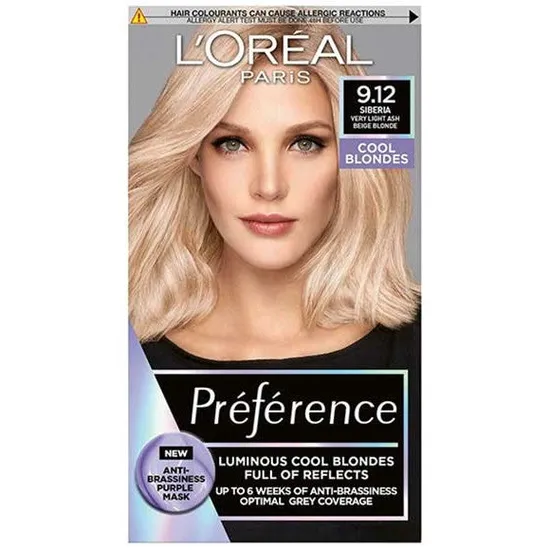 L'Oreal Paris Preference Luminous Cool Blondes 9.12 Very Light Ash
