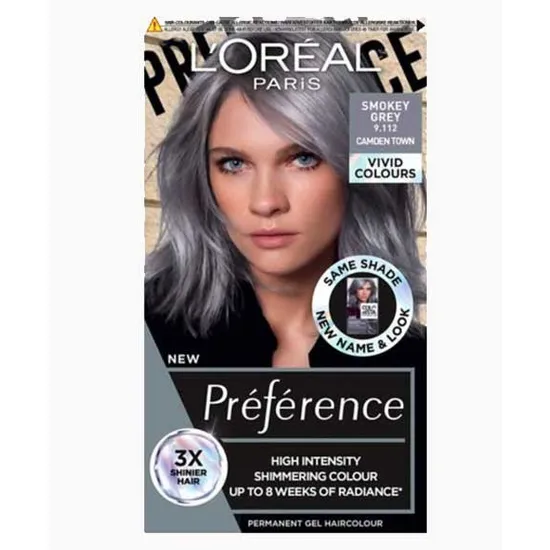 L'oreal Paris Preference High Intensity Permanent Gel Hair Colour Smokey Grey