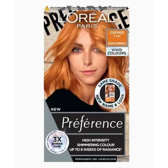 L'Oreal Paris Preference High Intensity Permanent Gel Hair Colour Copper