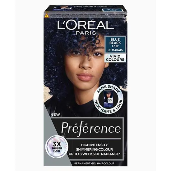 L'Oreal Paris Preference High Intensity Permanent Gel Hair Colour Blue Black