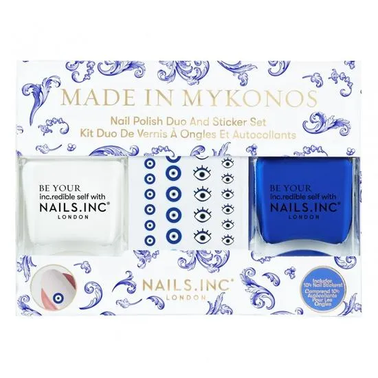 Nails Inc Made In Mykonos Nail Polish & Stickers Set