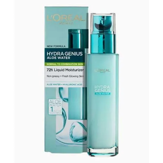 L'Oreal Paris Hydra Genius Aloe Water 72h Liquid Moisturiser For Normal To Combination Skin