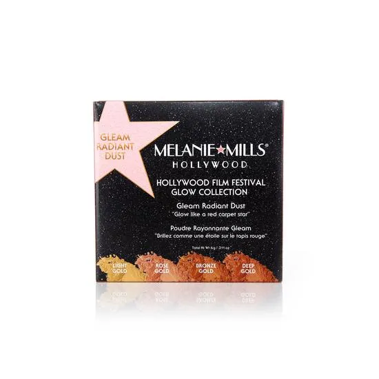 Melanie Mills Hollywood Film Festival GLOW Collection Gleam Radiant Dust Shimmering Loose Powder