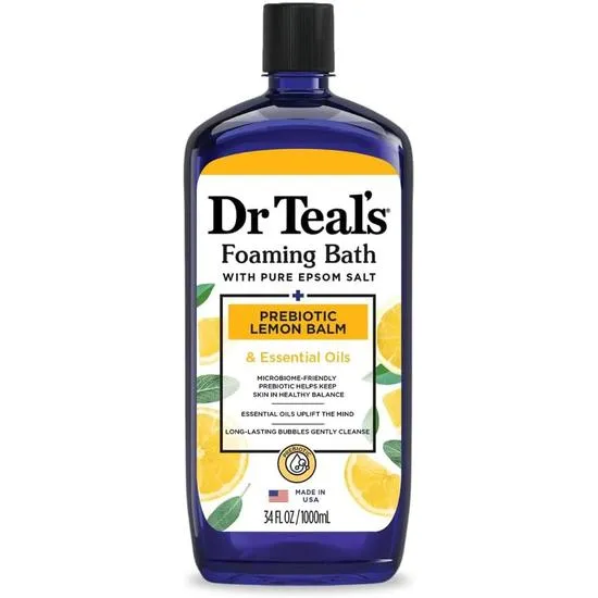 Dr Teal's Foaming Bath With Pure Epsom Salt Prebiotic Lemon Balm