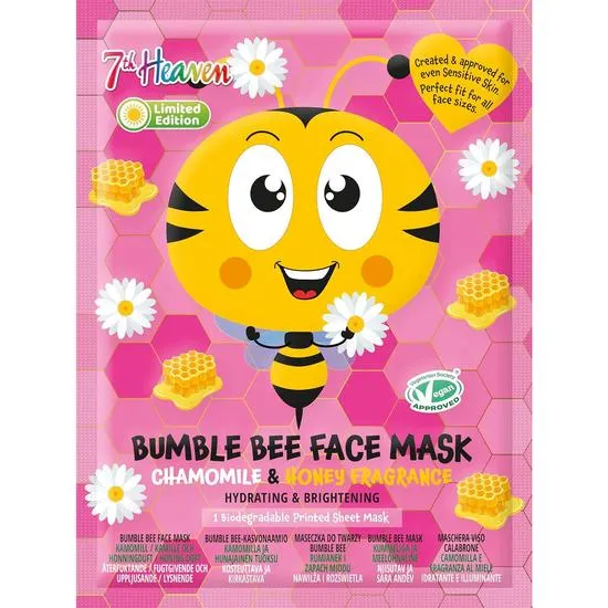7th Heaven Bumble Bee Sheet Face Mask With Chamomile & Honey
