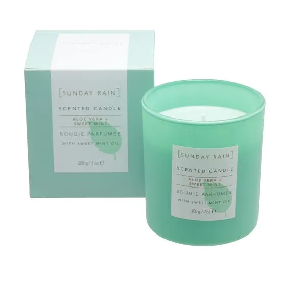 Sunday Rain Aloe Vera & Sweet Mint Soy Candle