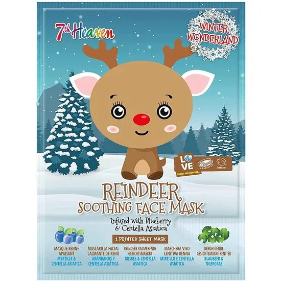 Montagne Jeunesse 7th Heaven Winter Wonderland Reindeer Facial Sheet Mask