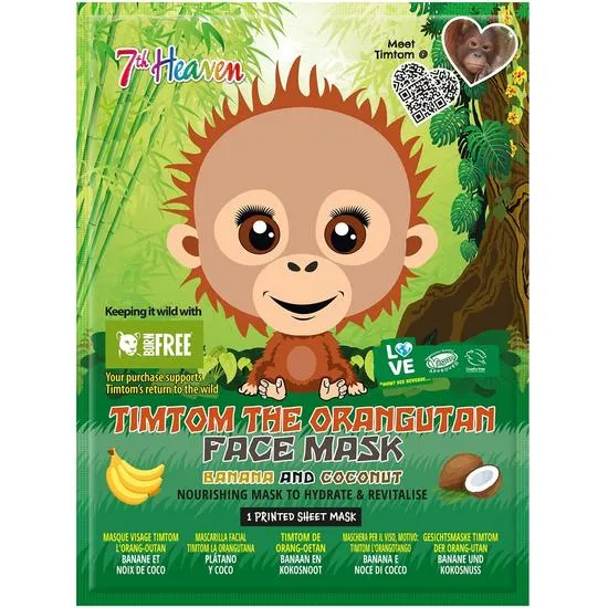 Montagne Jeunesse 7th Heaven Face Food Born Free TimTom Orangutan Sheet Mask