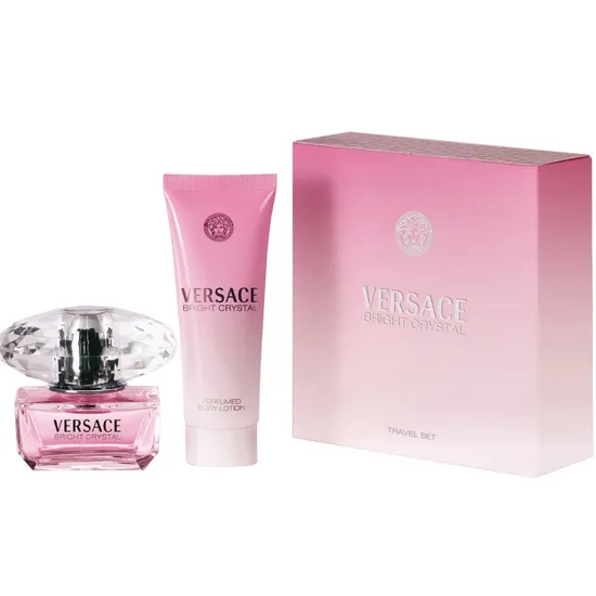 Versace Bright Crystal Gift Set 50ml Eau De Toilette + 100ml Body Lotion