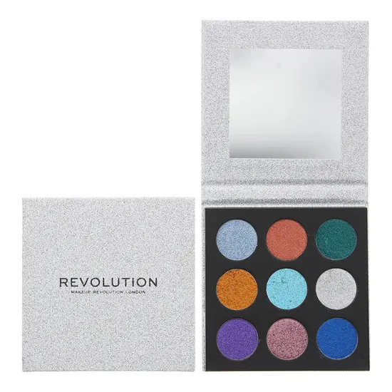 Revolution Pressed Glitter Eyeshadow Palette Illusion