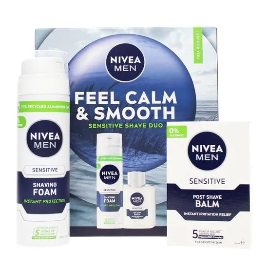 Nivea Men Calm & Smooth Sensitive Shave Duo 2pc Gift Set