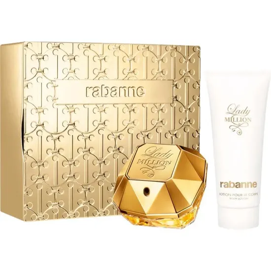 Paco Rabanne Lady Million Women's Gift Set 80ml Eau De Parfum + 100ml Body Lotion