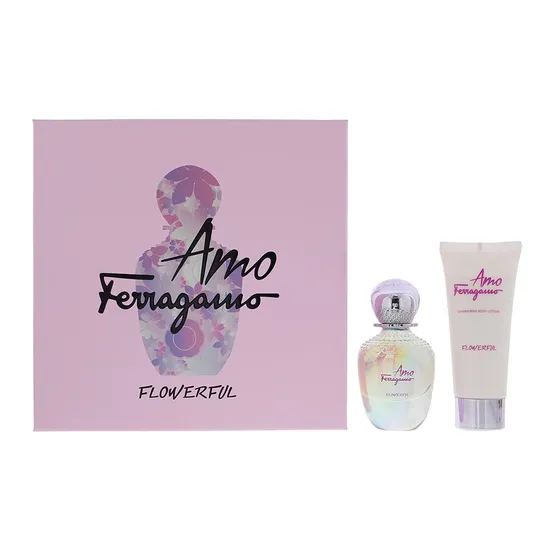 Salvatore Ferragamo Amo Ferragamo Flowerful Gift Set 50ml Eau De Toilette + 100ml Body Lotion