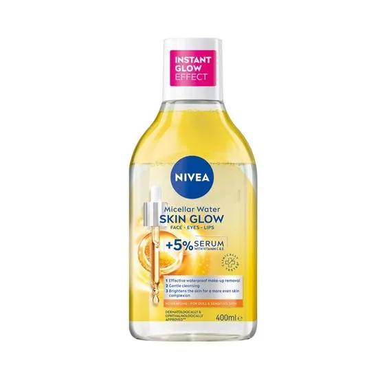 Nivea Micellar Water Skin Glow Face Eye Lips