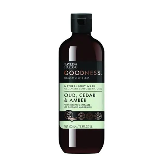 Baylis & Harding Goodness Oud Cedar & Amber Natural Body Wash