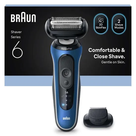 Braun Series 6 62-B1200S Blue Electric Shaver