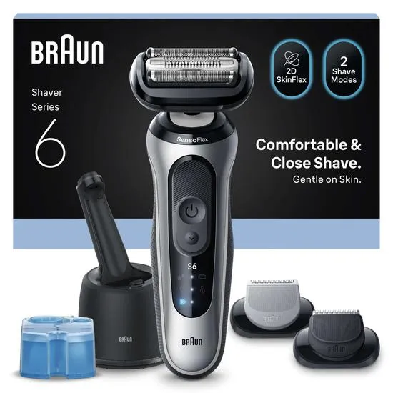Braun Series 6 62-S7650CC Silver Electric Shaver
