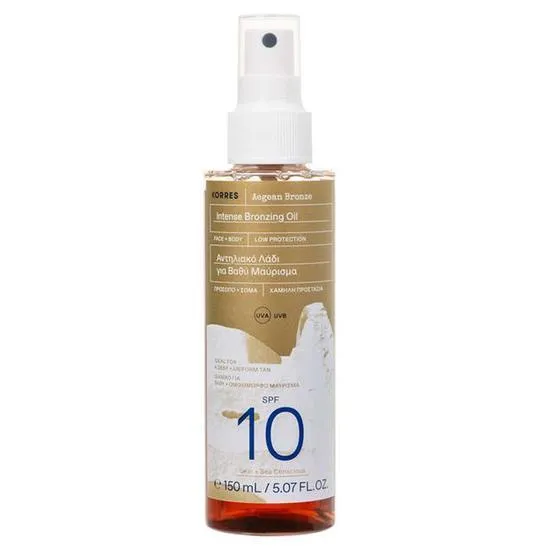 Korres Aegean Bronze Intense Bronzing Oil Face + Body SPF 10