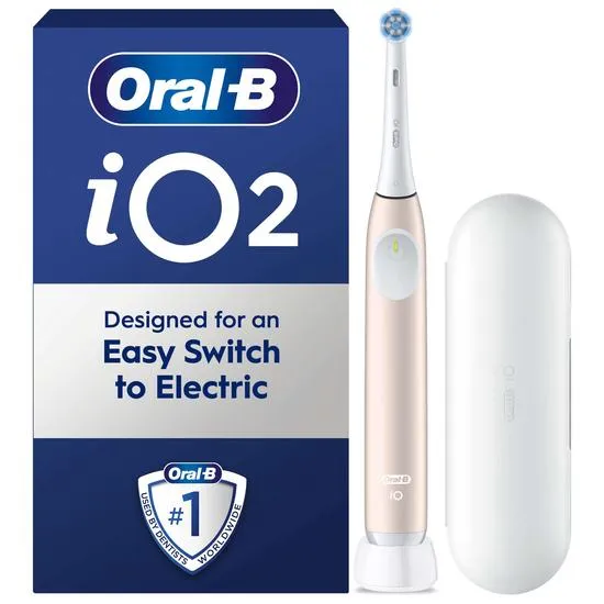 Oral B iO 2 Calm Pink Electric Toothbrush + Travel Case