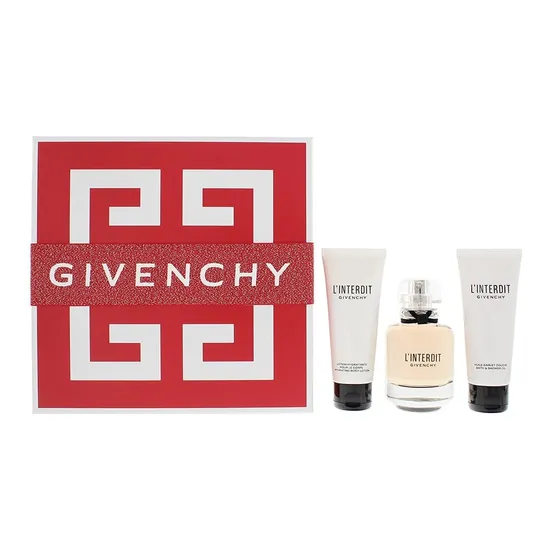 GIVENCHY L'Interdit Eau De Parfum 80ml, Body Lotion 75ml & Shower Oil 75ml Set