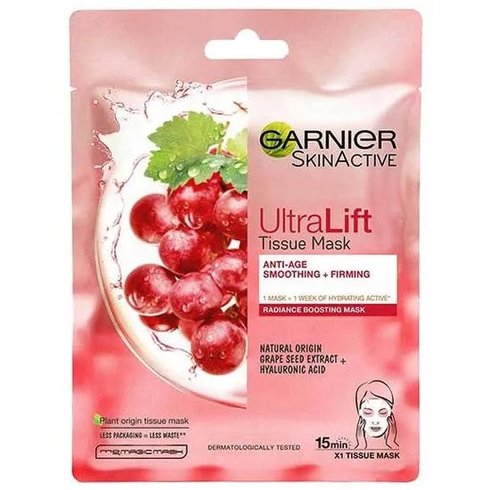 Garnier Ultra Lift Tissue Mask With Grape Seed Extract