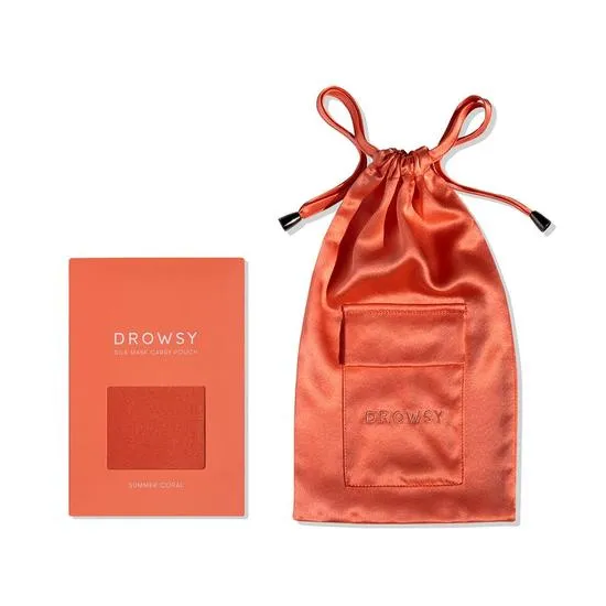 Drowsy Silk Carry Pouch Summer Coral