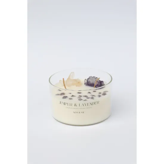 Ness & Me Luxury 2-Wick Crystal Soy Wax Candle