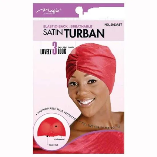Magic Collection Elastic Back Satin Turban