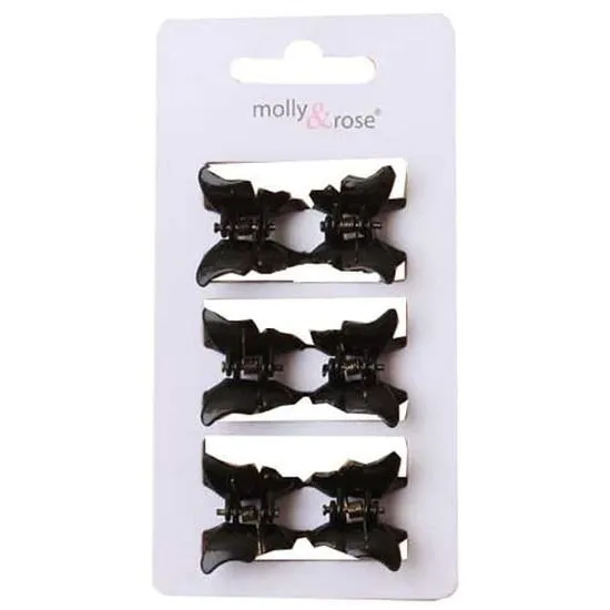 Molly And Rose Black Butterfly Mini Clamps