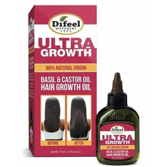Difeel 99 Percent Natural Ultra Growth Basil & Castor Oil Hair Growth Oil