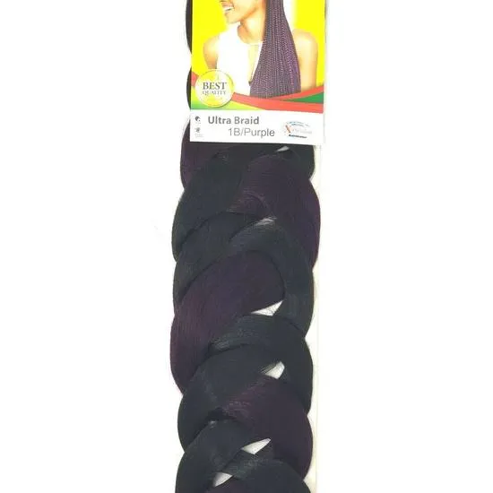 X Pression Synthetic Ultra Braid X-Pression Ultra Hair Braid Extension 1B/Purple