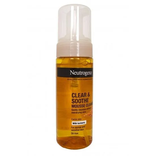 Neutrogena Clear & Soothe Mousse Cleanser Pump Oil Free For Spot Prone Skin