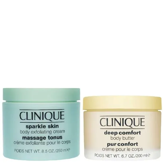 Clinique Sparkle Skin Body Exfoliating Cream & Deep Comfort Body Butter