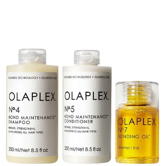 Olaplex Bundles Trio: No.4 Shampoo 250ml, No.5 Conditioner 250ml & No.7 Styling Oil 30ml