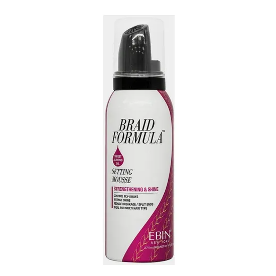 Ebin New York Braid Formula Setting Mousse With Sweet Almond Oil