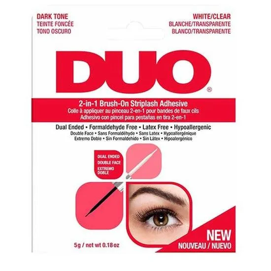 DUO 2-in-1 Brush-on Strip Lash Adhesive White/Clear + Dark Tone