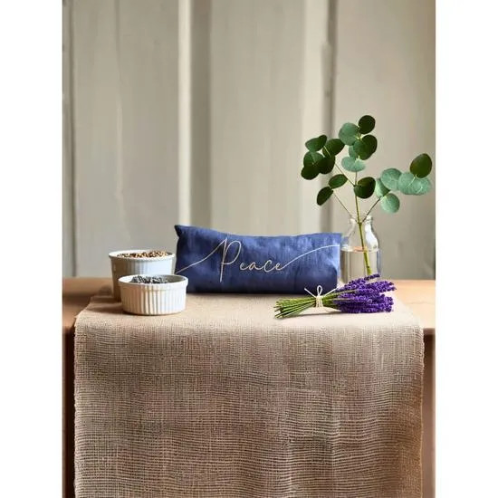 The Norfolk Eye Pillow Company Peace Embroidered Linen & Lavender Eye Pillow