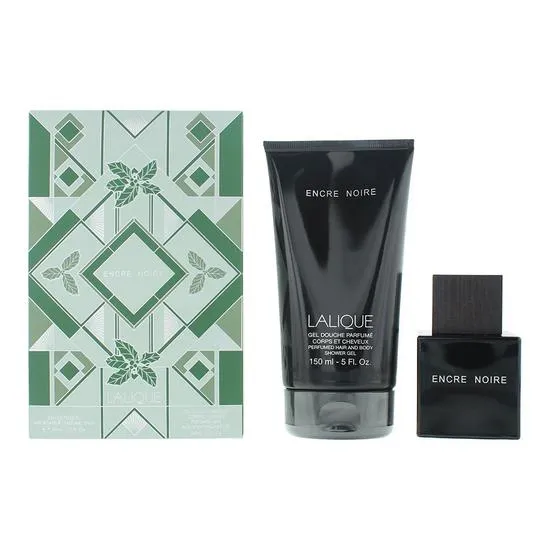 Lalique Encre Noire Gift Set 50ml Eau De Toilette + 150ml Shower Gel