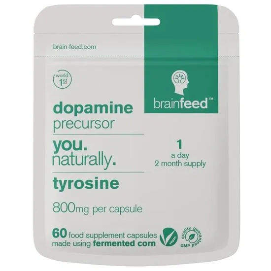 Brain Feed Dopamine Precursor Tyrosine 800mg Capsules