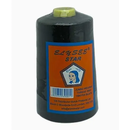 Elysee Star Jumbo Weaving Thread 1500 Yds / Black