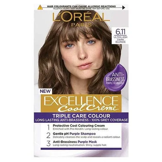 L'oreal Paris Excellence Cool Creme Triple Care Colour 6.11 Ultra Ash Dark Blonde